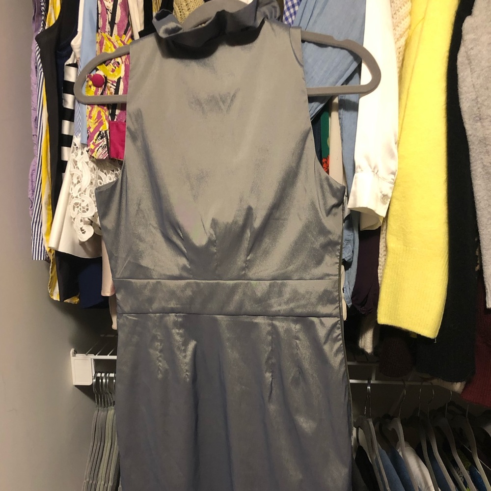 Iridescent Silver Ruffle Dress - Picture 3 of 5